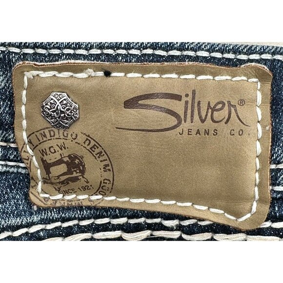 Silver Womens Jeans Berkley Flap Straight Leg Denim Boyfriend Size 28 x 32 - Picture 13 of 14
